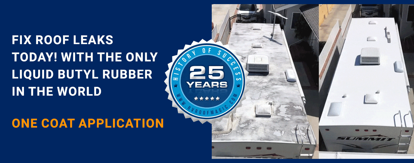 RV Roof Magic Liquid RV Rubber Roof Coatings Best Sealant for RV Roof Leaks Repair & Coatings
